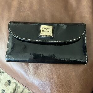 Dooney & Bourke Glossy Black Wallet